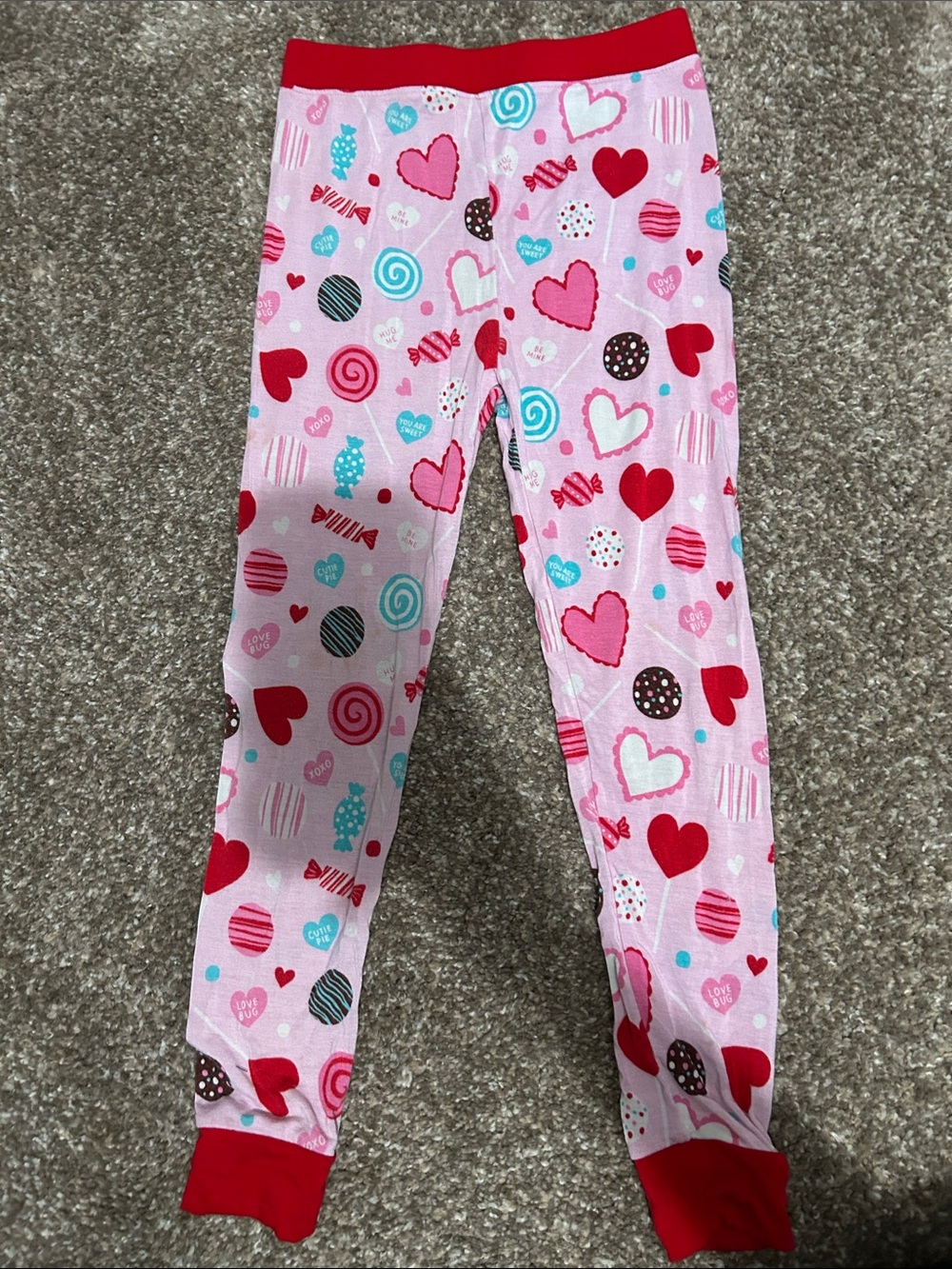 Little Sleepies Pink Heart & Candy Print Pajama Bottoms